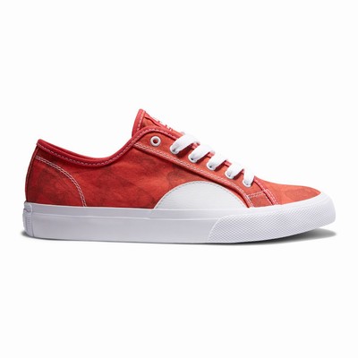 DC Manual S Evan Men's Red/White Skate Shoes Australia Sale XCU-429